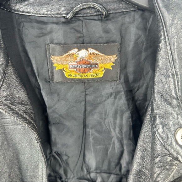 Harley Davidson Men’s Leather Ride with the wind Jacket Size M - Picture 3 of 12